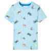 vidaXL Kinder-T-Shirt Hellblau Melange 116