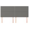 vidaXL Kopfteil Dunkelgrau 160 x 5 x 118/128 cm Stoff