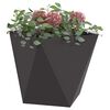vidaXL Pflanzkübel 2 pcs Schwarz 40 x 40 x 40 cm Stahl
