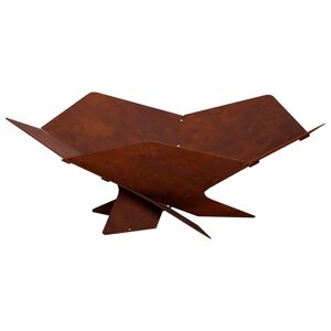 vidaXL Feuerstelle Rostoptik 53 x 53 x 18,5 cm Wetterfeststahl