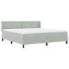 vidaXL Boxspringbett mit Matratze Hellgrau 200 x 180 cm Polyester