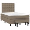 vidaXL Boxspringbett mit Matratze Taupe 120x200 cm Stoff