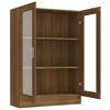 vidaXL Vitrinenschrank Braun Eiche-Optik 82,5x30,5x115cm Holzwerkstoff