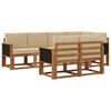 vidaXL Outdoor-Sofagarnitur 7 stk. Natur und Beige Polyester
