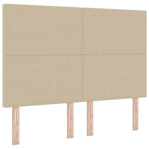 vidaXL Kopfteil mit Kopfteil Hellgr&uuml;n-Grau 144 cm Kunstleder