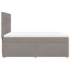 vidaXL Boxspringbett mit Matratze Taupe 140x190 cm Stoff
