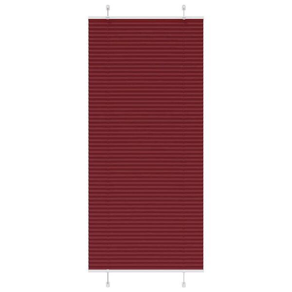 vidaXL Plissee Bordeauxrot 85x200 cm Stoffbreite 84,4 cm Polyester
