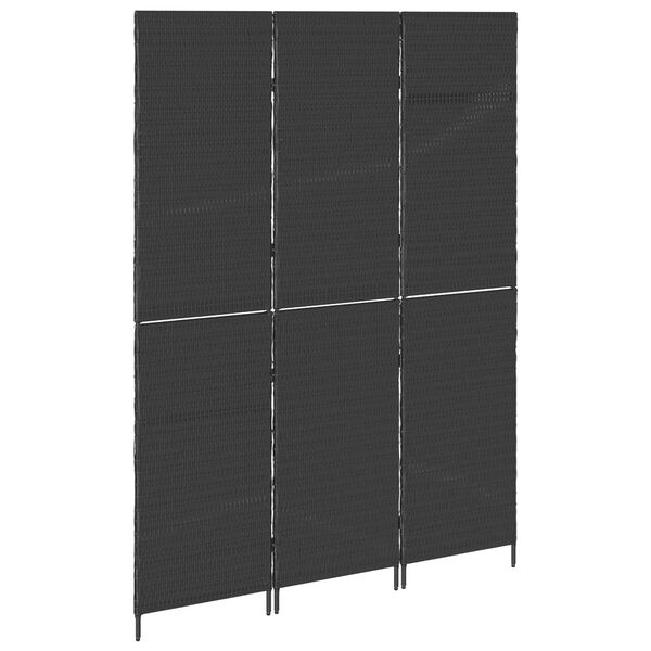 vidaXL Raumteiler Schwarz 146 x 180 cm Poly-Rattan