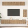 vidaXL TV-Schrank-Set Wandmontiert 6 pcs Artisan-Eiche Holzwerkstoff