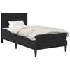vidaXL Bettgestell mit Matratze mit Kopfteil Schwarz 90 x 200 cm Samt