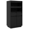 vidaXL Highboard Schwarz 60x40x116,5 cm Massivholz Kiefer