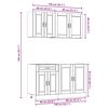 vidaXL 4-tlg. Küchenschrank-Set Porto Räuchereiche Holzwerkstoff
