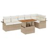 vidaXL Garten-Sofa-Set 7 stk. Beige Poly Rattan