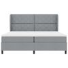 vidaXL Boxspringbett mit Matratze Hellgrau 200 x 200 cm Stoff