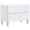 vidaXL Nachttisch Wei&szlig; 62 x 34,5 x 48 cm Holzwerkstoff