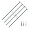 vidaXL Fenstergitter Verstellbar mit 4 Querst&auml;ben 700-1050 mm