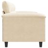 vidaXL 3-Sitzer-Sofa Creme 180 cm Mikrofasergewebe