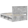 vidaXL Bettrahmen Beton Grau 135 x 190 cm Massives Kiefernholz