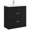 vidaXL Badezimmerm&ouml;bel-Set Schwarze Eiche 81 x 40 x 84,5 cm