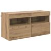 vidaXL TV-Wandschrank 80 x 30 x 40 cm Artisan-Eiche Holzwerkstoff