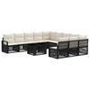 vidaXL Gartensofa-set 12 stk. Schwarz und Cremewei&szlig; Poly-Rattan
