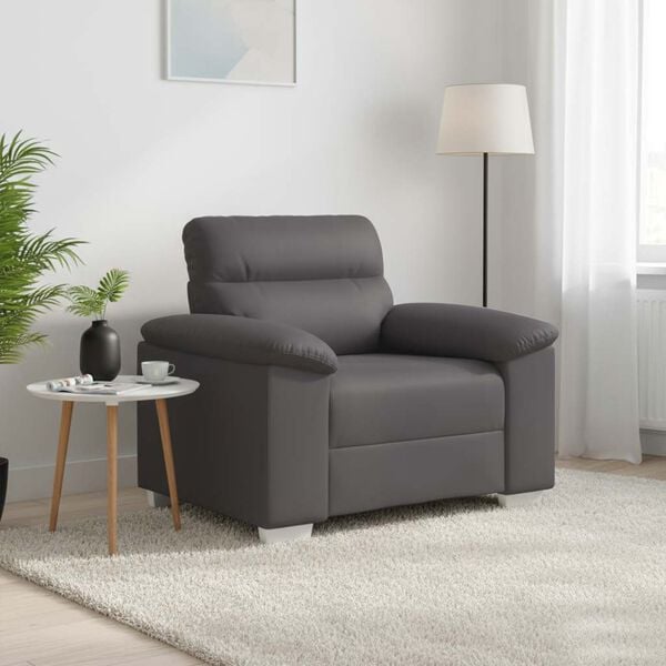 vidaXL Sessel Grau 100x81x84 cm Kunstleder