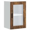 vidaXL K&uuml;chen-H&auml;ngeschrank mit Glast&uuml;r Porto R&auml;uchereiche