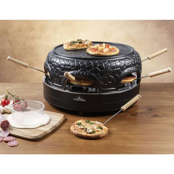 Bestron Pizzetteria f&uuml;r 4 Personen APD400Z 800 W Schwarz