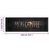 vidaXL Küchenteppich Waschbar Kaffee 60x180 cm Samt