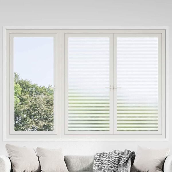 vidaXL Selbstklebende Fensterfolie Matte Streifen 90 x 500 cm PVC