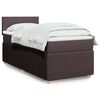 vidaXL Boxspringbett mit Matratze Dunkelbraun 100x200 cm Stoff