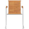 vidaXL 5-tlg. Garten-Essgruppe Teak Massivholz und Edelstahl