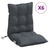 vidaXL Niedriglehner-Auflagen 6 Stk. Anthrazit Oxford-Gewebe