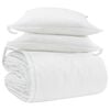 vidaXL Bettdecken Set mit Kissen 3 pcs Wei&szlig; Daunenfeder