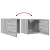 vidaXL TV-Wandschrank Grau Sonoma 30,5x30x30 cm