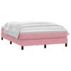 vidaXL Boxspringbett mit Matratze Rosa 160x210 cm Samt
