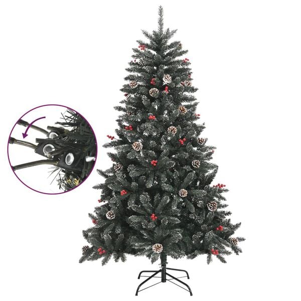 vidaXL Künstlicher Weihnachtsbaum mit Ständer Grün 120 cm PVC