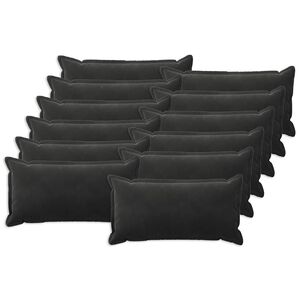 vidaXL Kissen mit Kissen HOUTEN 12 Stk. Schwarz Samt
