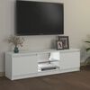 vidaXL TV-Schrank mit LED-Leuchten Weiß 120x30x36 cm