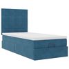 vidaXL Ottoman-Bett mit Matratzen Dunkelblau 100x200 cm Samt