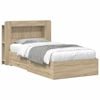 vidaXL Bettgestell mit Stauraum Sonoma-Eiche 90 x 190 cm Holzwerkstoff