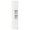 vidaXL Badezimmerschrank Hochglanz-Wei&szlig; 30x30x183,5 cm Holzwerkstoff