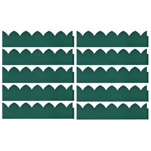 vidaXL Rasenkanten 10 Stk. Gr&uuml;n 65x15 m PP
