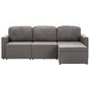 vidaXL Modulares 3-Sitzer-Schlafsofa Taupe Stoff