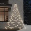 vidaXL Weihnachtsbaum an der Wand mit Metallhaken 260 LED Warmwei&szlig; 3 m