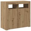 vidaXL Sideboard mit LED-Leuchten Artisan-Eiche 80x35x75 cm