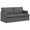 vidaXL Sofa 2 pcs Dunkelgrau 162 x 80 x 85 cm Stoff