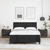 vidaXL Boxspringbett mit Matratze Schwarz 140 x 190 cm Kunstleder