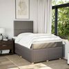 vidaXL Boxspringbett mit Matratze Taupe 120x190 cm Stoff