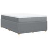 vidaXL Boxspringbett mit Matratze Hellgrau 140x190 cm Stoff